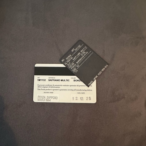 **Full inclusion Prada** Bordeaux/Multicolor Saffiano Leather Wallet - Picture 12 of 15